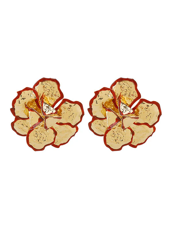 Flower Shape Drop Earrings - Image 5