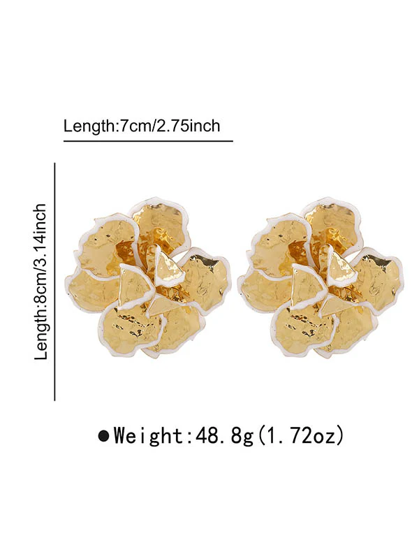 Flower Shape Drop Earrings - Image 8