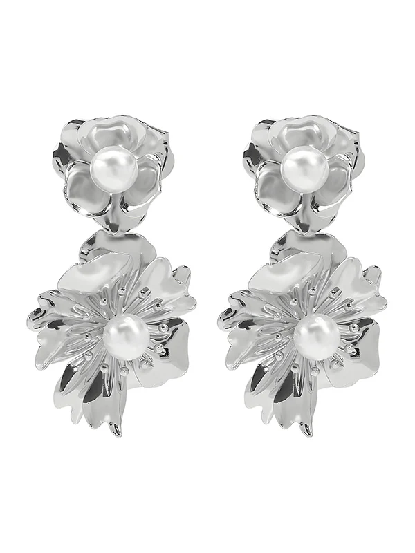 Flower Shape Drop Earrings - Image 6
