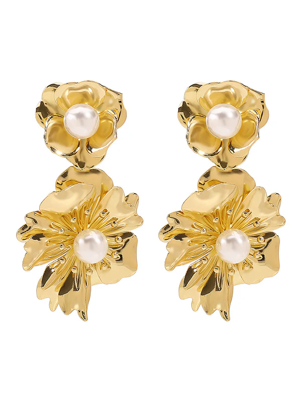 Flower Shape Drop Earrings - Image 7