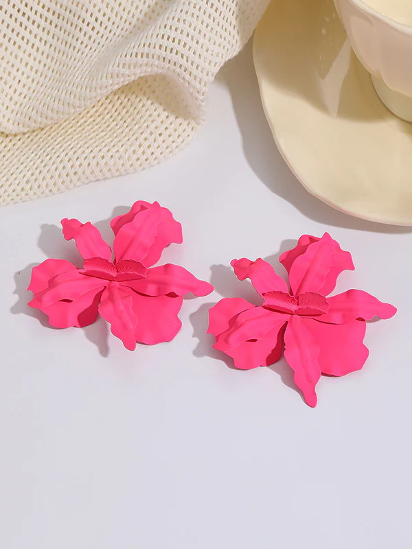 Flower Shape Drop Earrings - Image 5