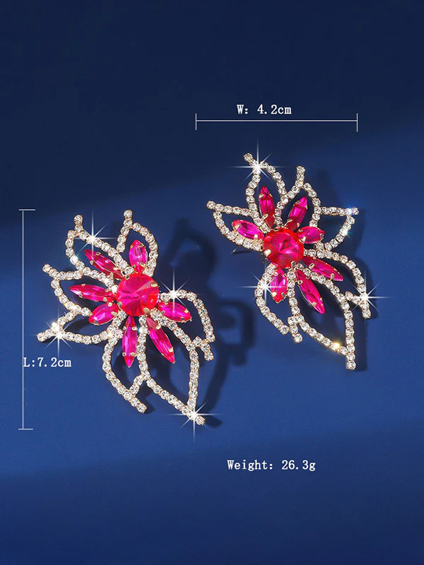 Flower Shape Drop Earrings - Image 15