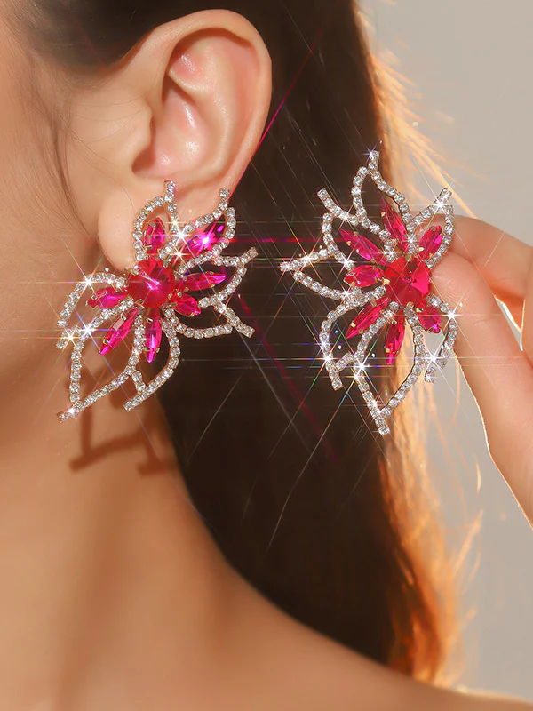 Flower Shape Drop Earrings - Image 2