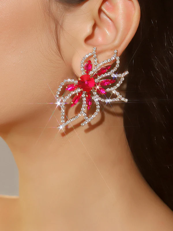 Flower Shape Drop Earrings - Image 7
