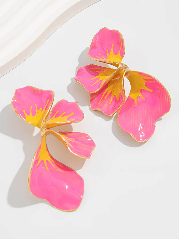Flower Shape Drop Earrings - Image 11