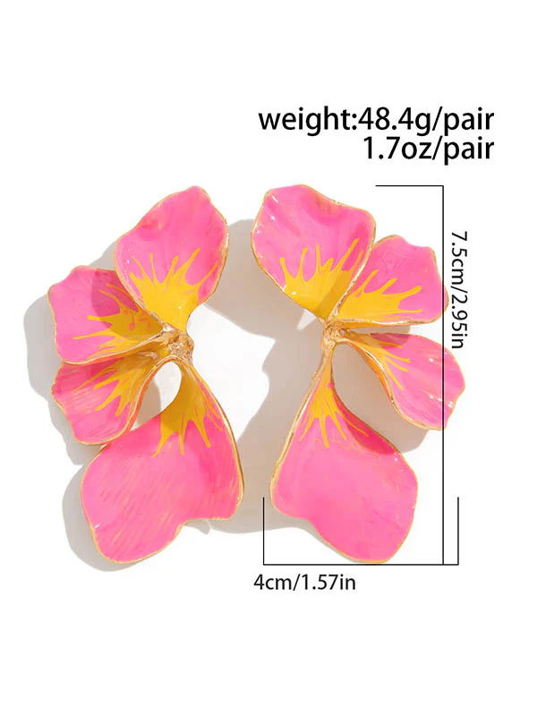 Flower Shape Drop Earrings - Image 12