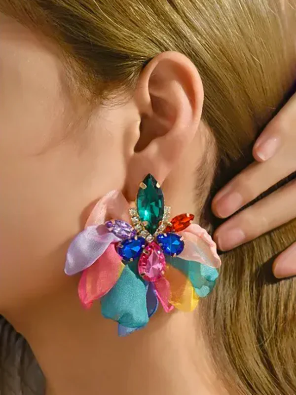 Flower Shape Drop Earrings - Image 6