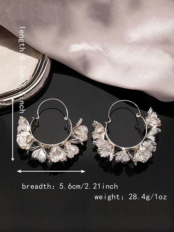 Flower Shape Drop Earrings - Image 6
