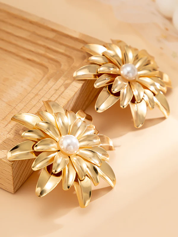 Flower Shape Drop Earrings - Image 6