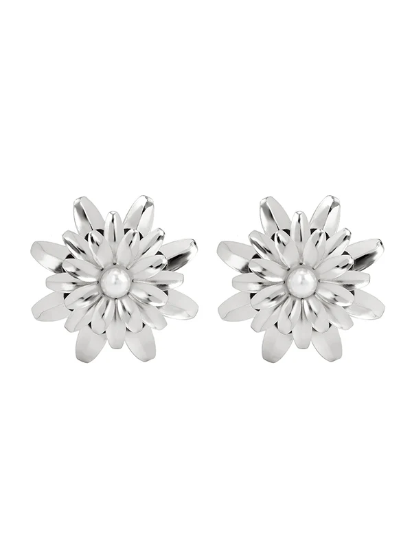 Flower Shape Drop Earrings - Image 9