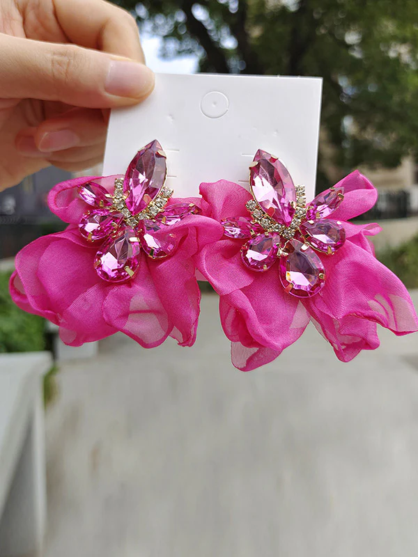 Flower Shape Drop Earrings - Image 9