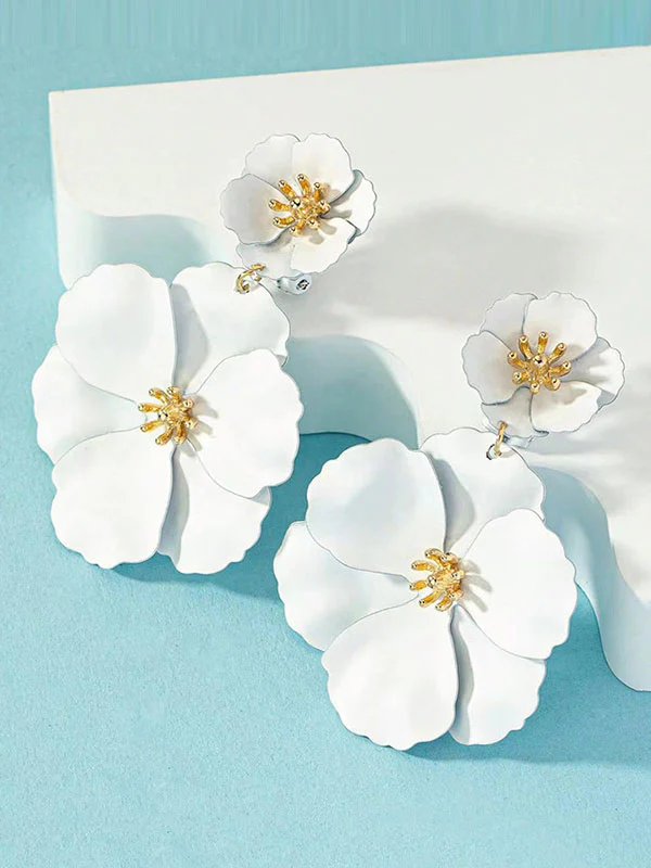Flower Shape Drop Earrings Earrings Accessories - Image 7