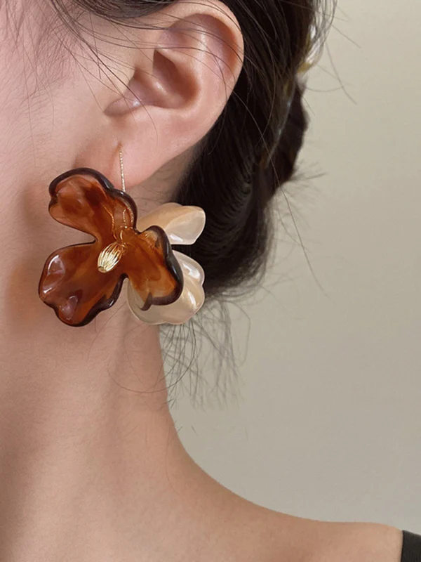 Flower Shape Eardrop Earrings Accessories - Image 2