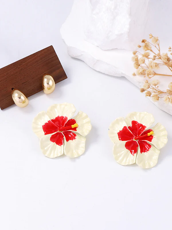 Flower Shape Earrings 3Pcs Accessories + Rings Accessories - Image 11