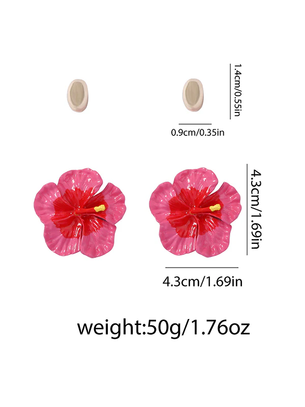 Flower Shape Earrings 3Pcs Accessories + Rings Accessories - Image 6