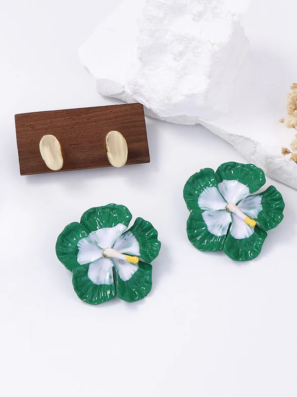 Flower Shape Earrings 3Pcs Accessories + Rings Accessories - Image 7