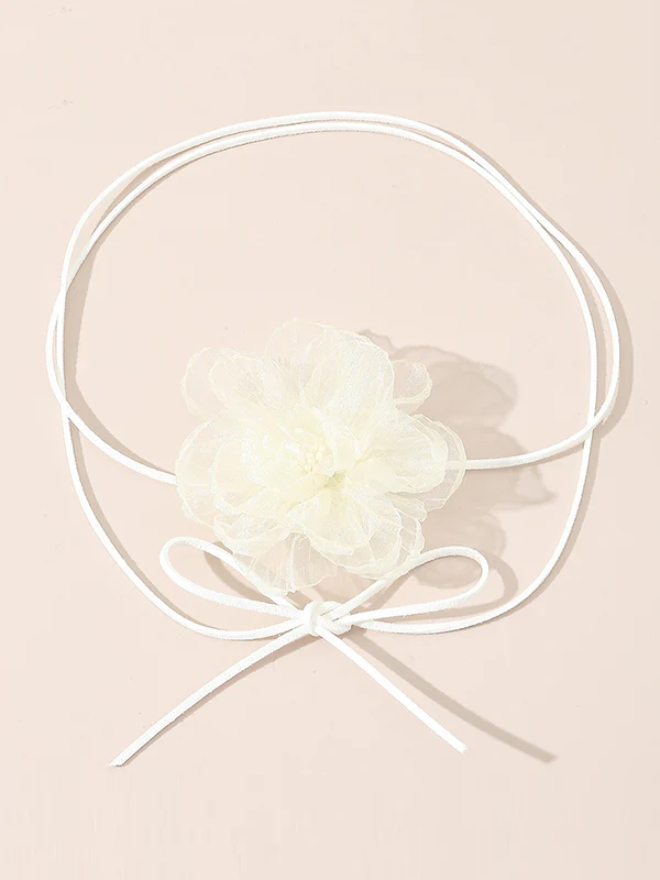 Flower Shape Gauze Dainty Necklace Necklaces Accessories - Image 6