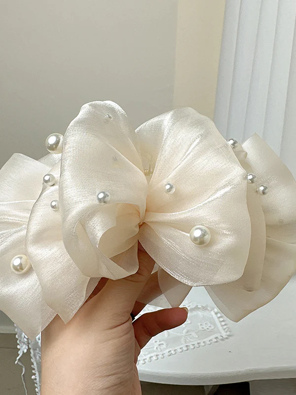 Flower Shape Gauze See-Through Clawclip Hairclaw - Image 4