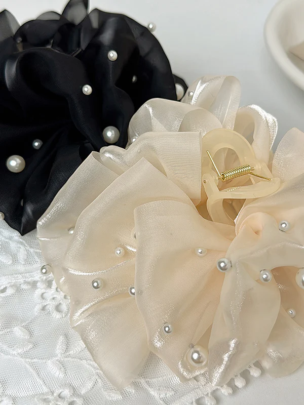 Flower Shape Gauze See-Through Clawclip Hairclaw - Image 7