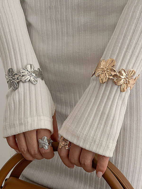 Flower Shape Geometric Bracelet Accessories Rings Accessories - Image 10