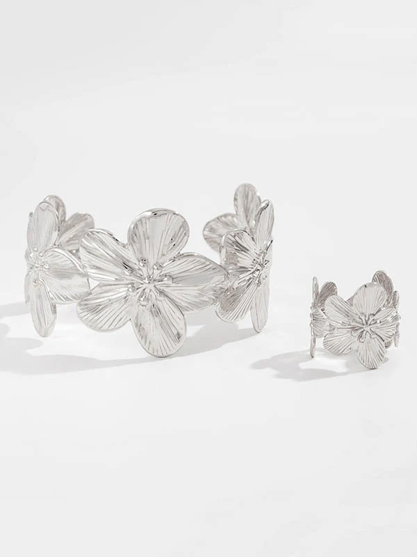 Flower Shape Geometric Bracelet Accessories Rings Accessories - Image 12