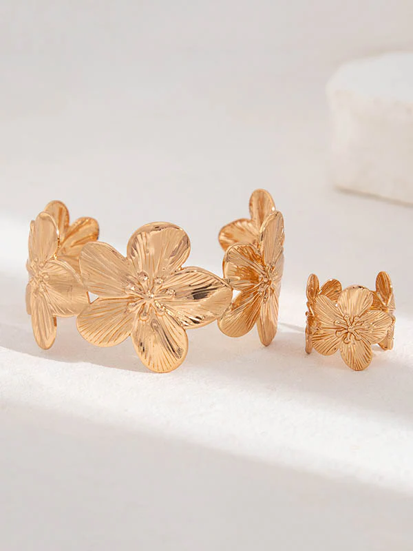 Flower Shape Geometric Bracelet Accessories Rings Accessories - Image 13