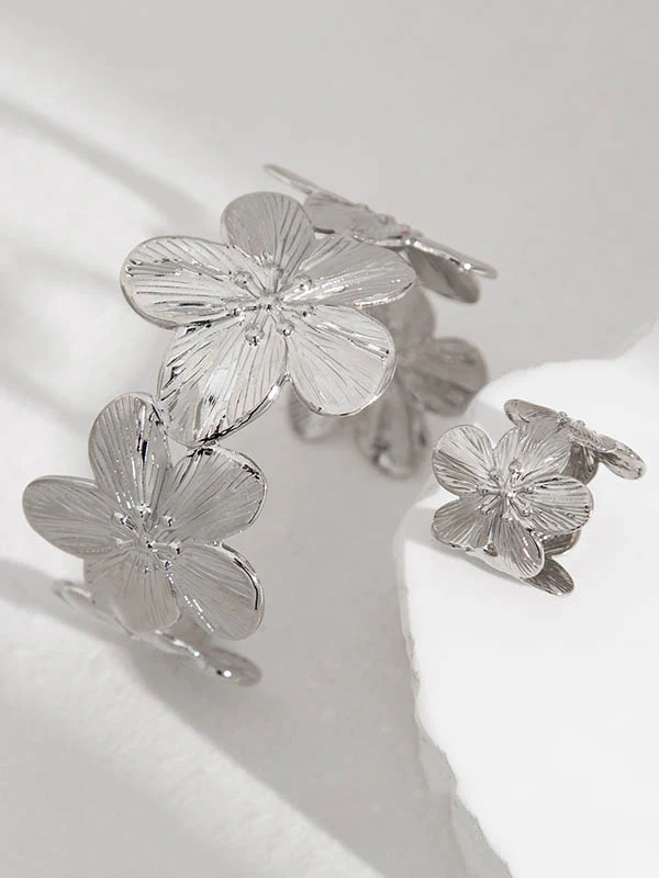 Flower Shape Geometric Bracelet Accessories Rings Accessories - Image 14