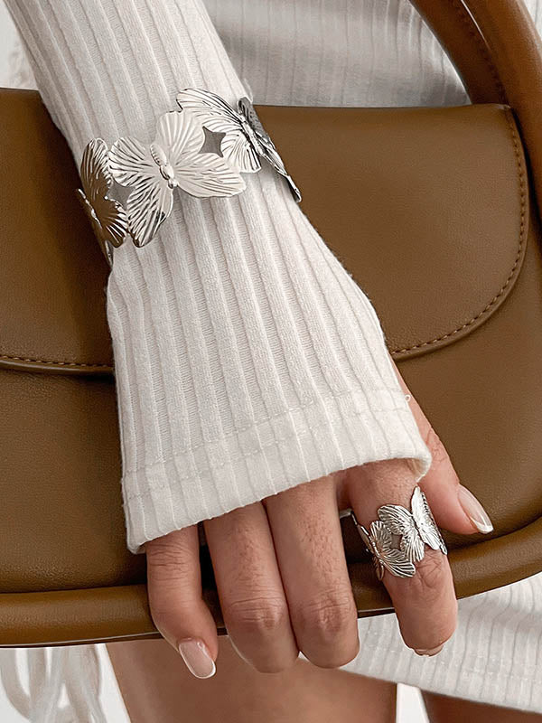 Flower Shape Geometric Bracelet Accessories Rings Accessories - Image 5