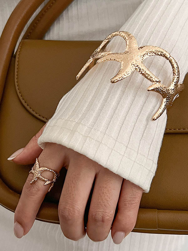 Flower Shape Geometric Bracelet Accessories Rings Accessories - Image 6
