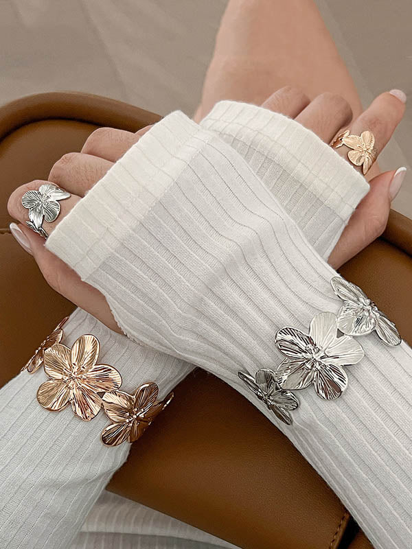 Flower Shape Geometric Bracelet Accessories Rings Accessories - Image 9