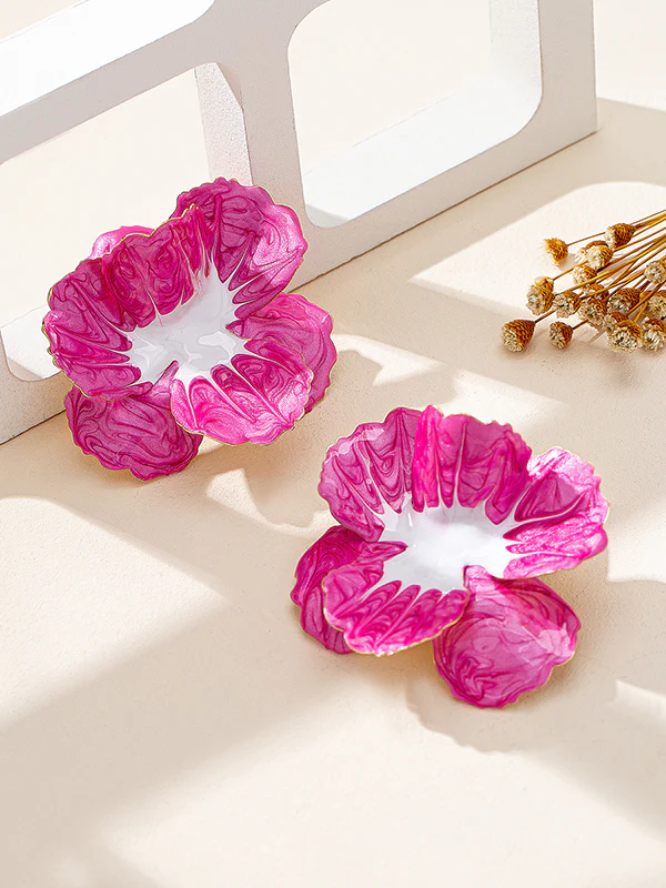 Flower Shape Geometric Earrings Accessories - Image 3
