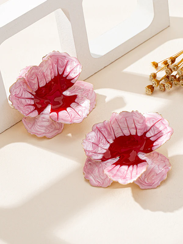 Flower Shape Geometric Earrings Accessories - Image 4