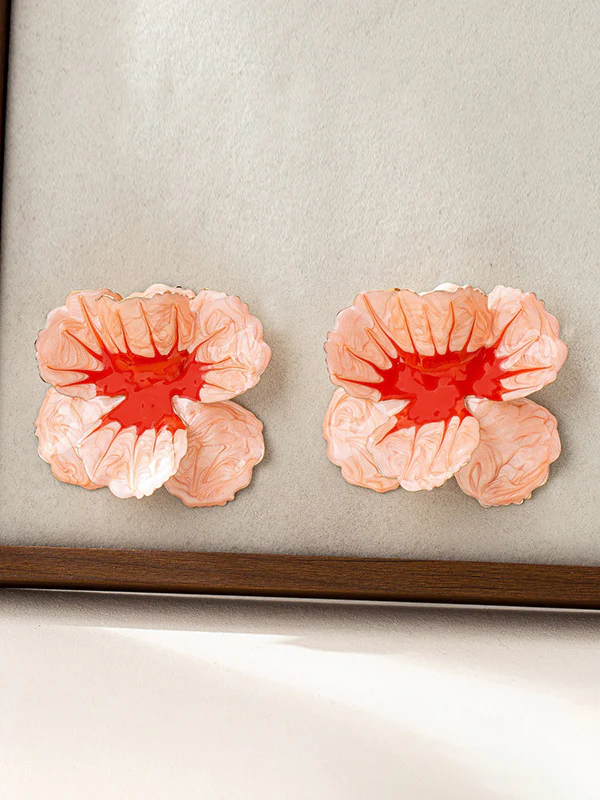 Flower Shape Geometric Earrings Accessories - Image 5