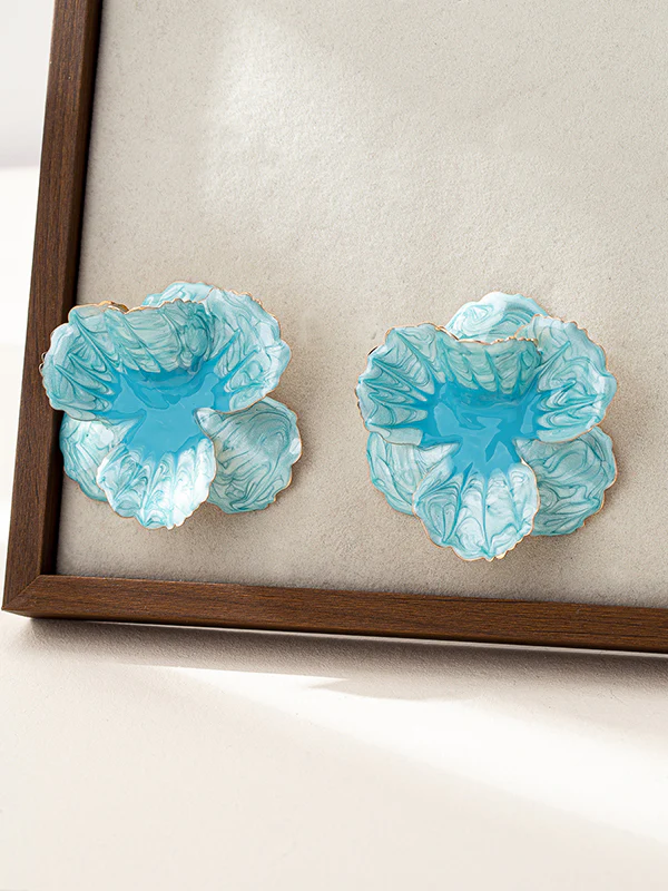Flower Shape Geometric Earrings Accessories - Image 6