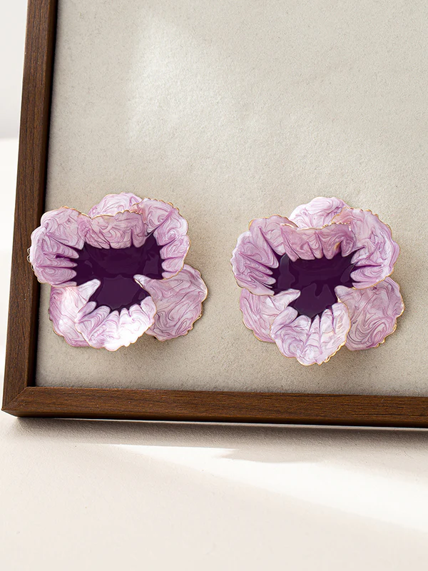 Flower Shape Geometric Earrings Accessories - Image 7