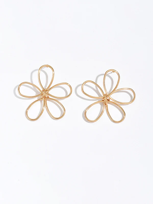 Flower Shape Geometric Earrings Accessories - Image 6