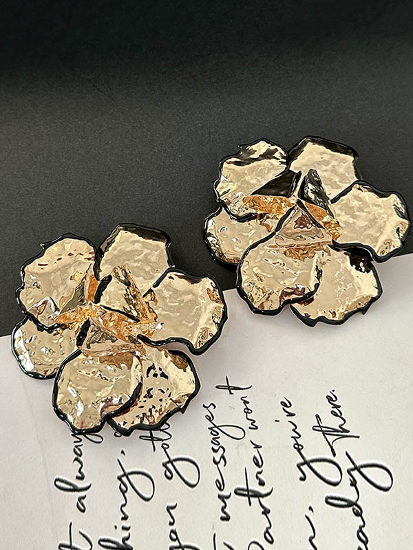 Flower Shape Geometric Earrings Accessories - Image 3