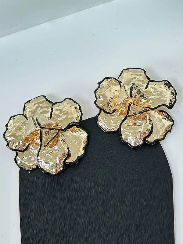Flower Shape Geometric Earrings Accessories - Image 4