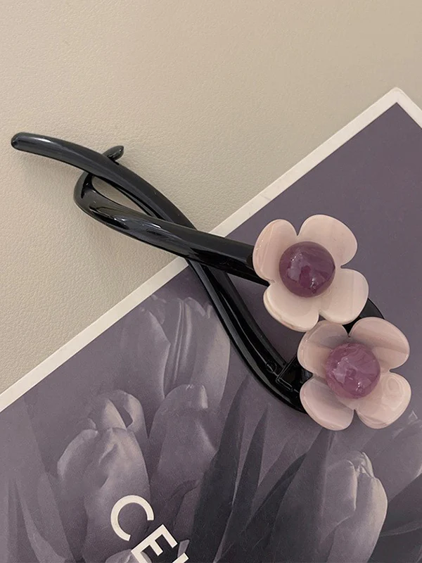 Flower Shape Geometric Hair Clips - Image 7