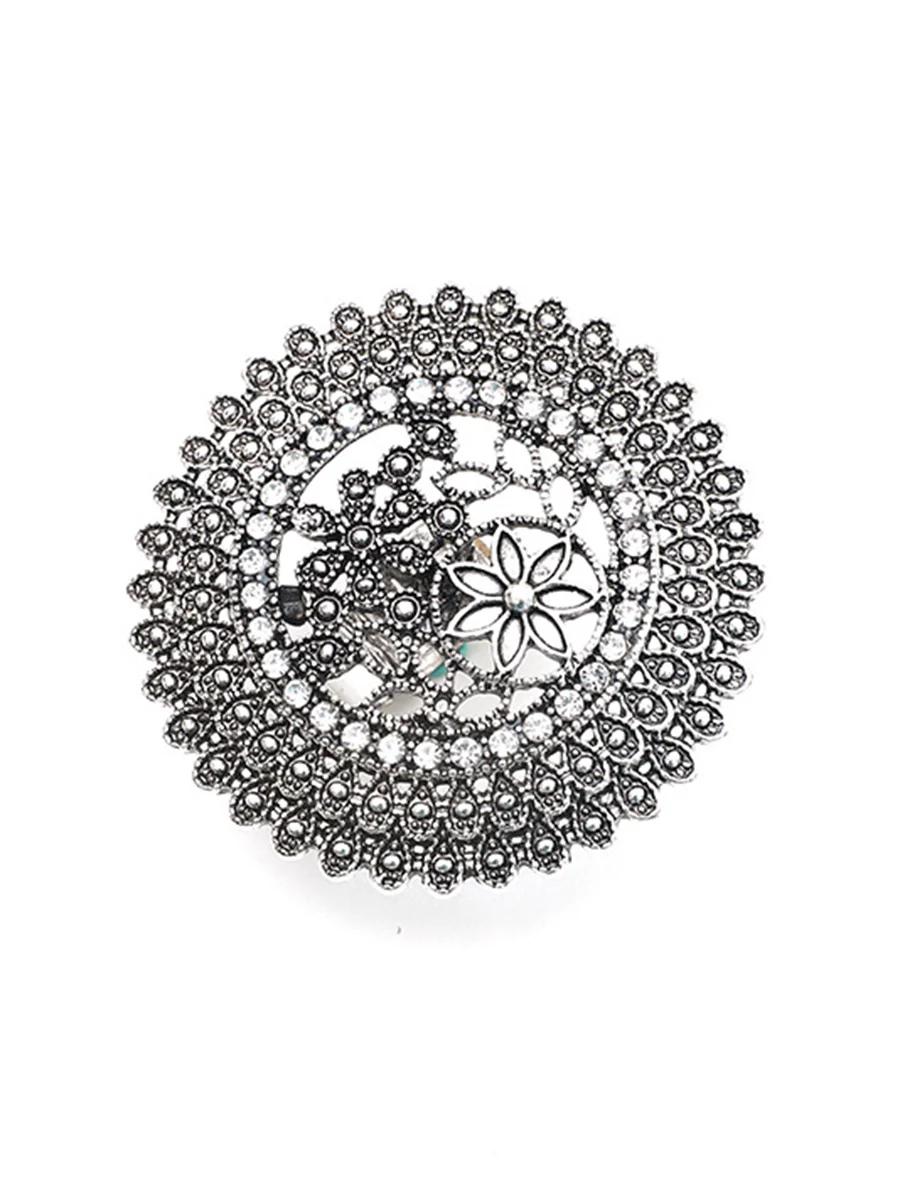 Flower Shape Geometric Hollow Rings Accessories - Image 6
