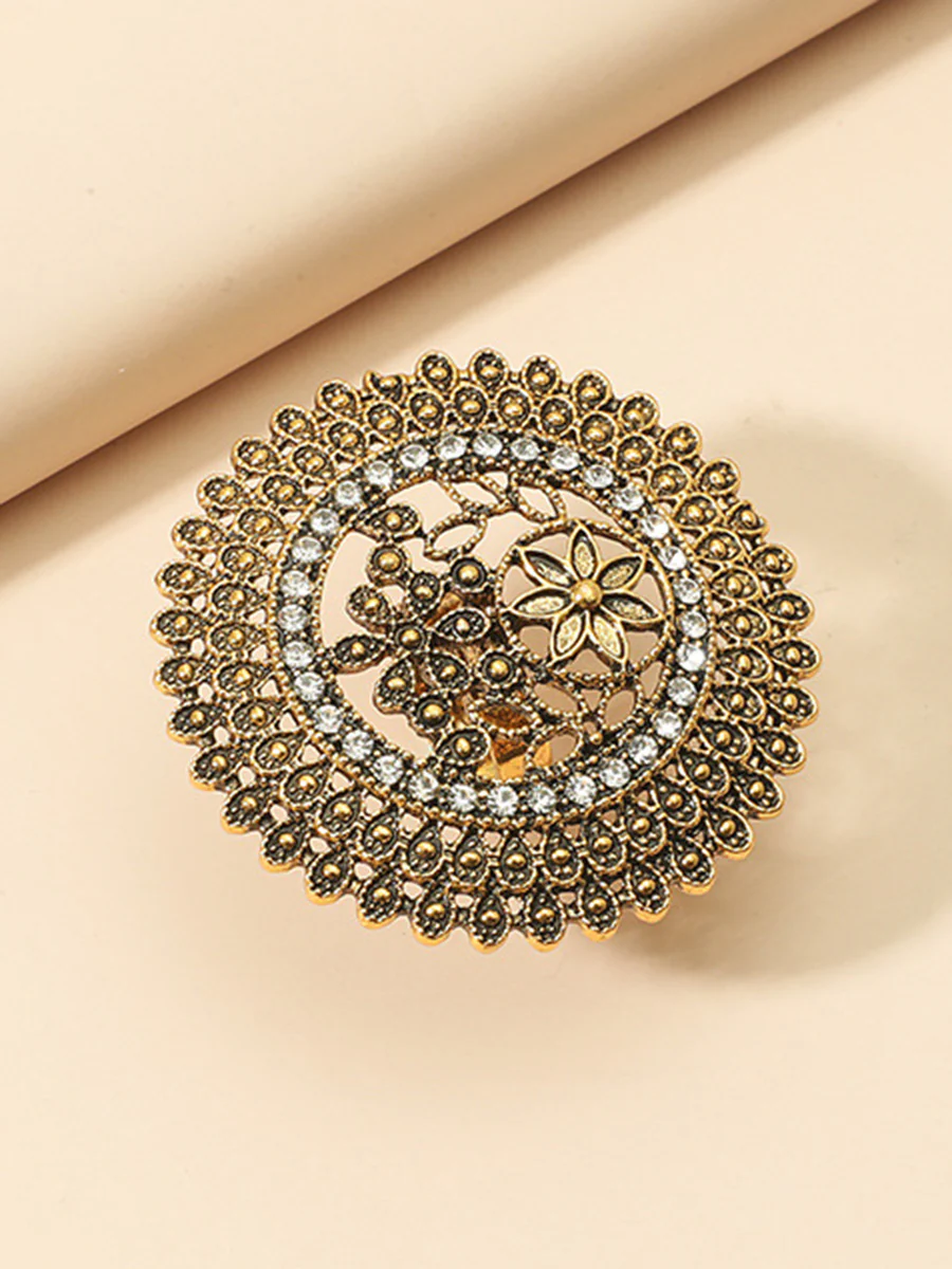 Flower Shape Geometric Hollow Rings Accessories - Image 7