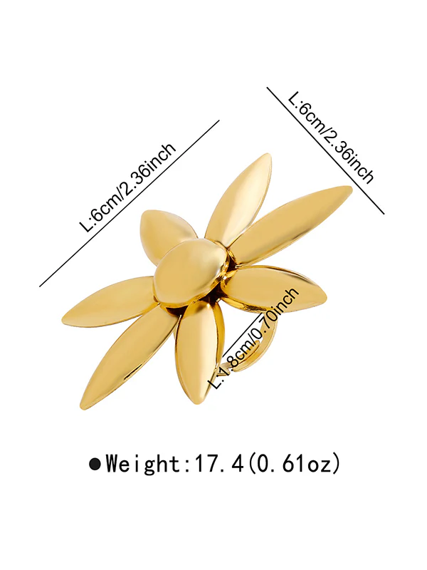 Flower Shape Geometric Rings Accessories - Image 12