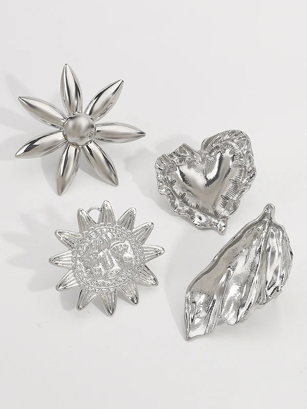 Flower Shape Geometric Rings Accessories - Image 8