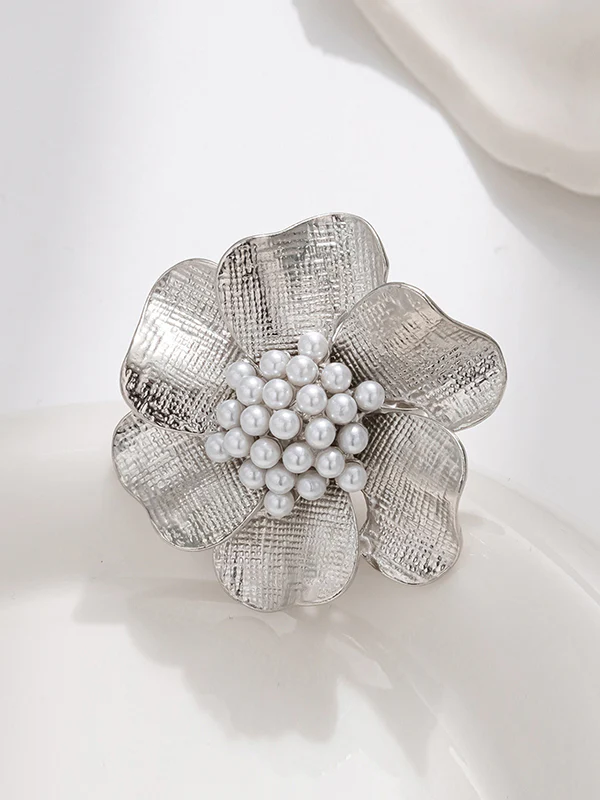 Flower Shape Geometric Rings Accessories - Image 5