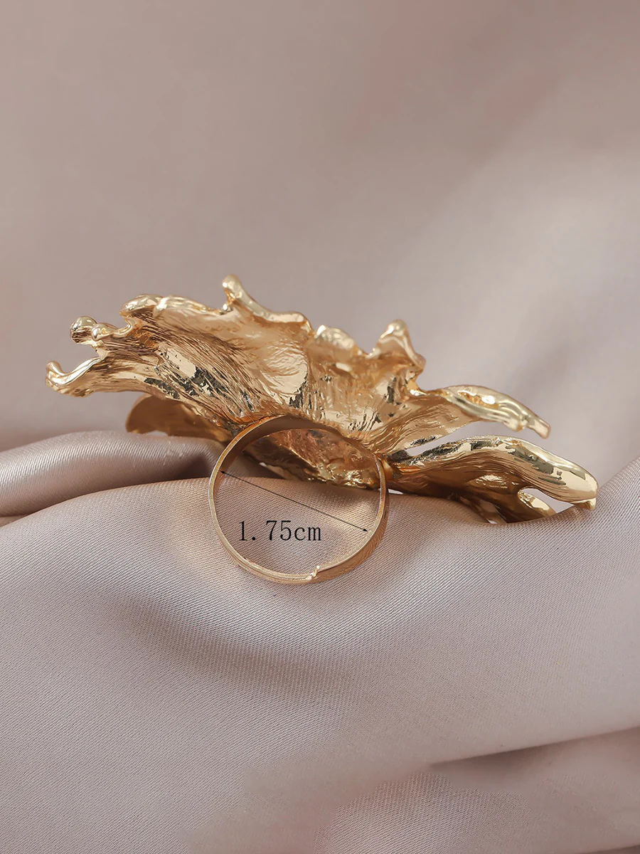 Flower Shape Geometric Rings Accessories - Image 5