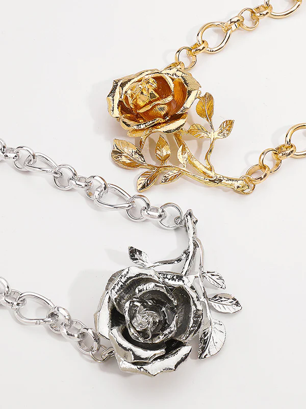 Flower Shape Geometric Solid Color Necklaces Accessories - Image 7