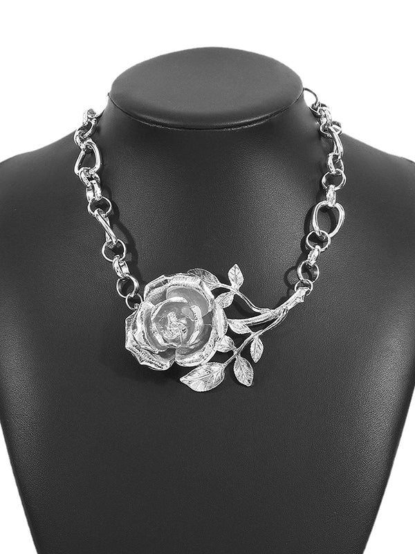 Flower Shape Geometric Solid Color Necklaces Accessories - Image 8