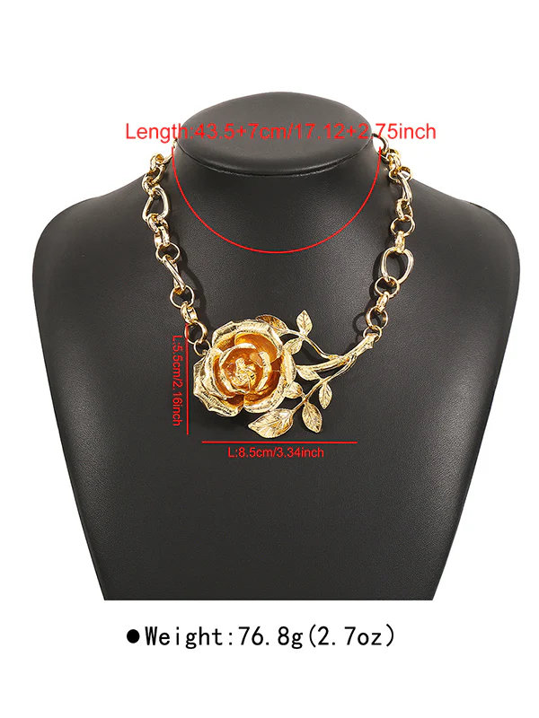 Flower Shape Geometric Solid Color Necklaces Accessories - Image 9