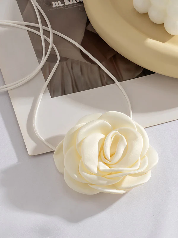 Flower Shape Lace-Up Dainty Necklace Necklaces Accessories - Image 3