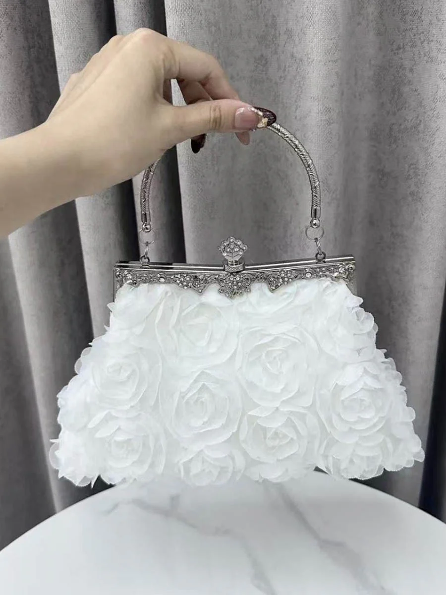 Flower Shape Lock Shiny Evening Bags & Clutches Mini Bags - Image 3